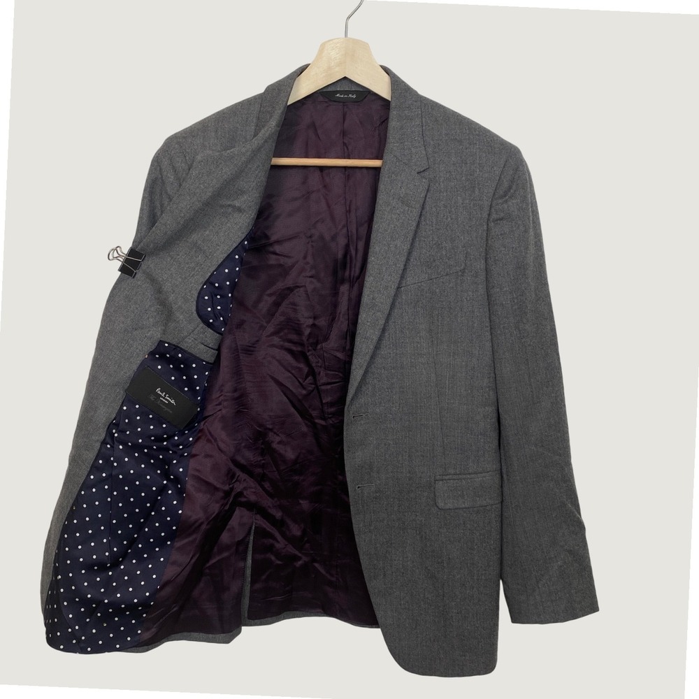 Paul Smith London The Kensington Grey Wool Blazer Jacket Sport Coat Italy 36R